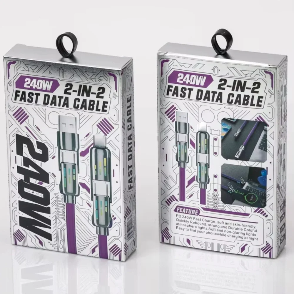 240W Fast Data Cable with LED Light